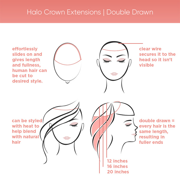 Hidden Crown Hair extensions- 20 inches with cheapest layers