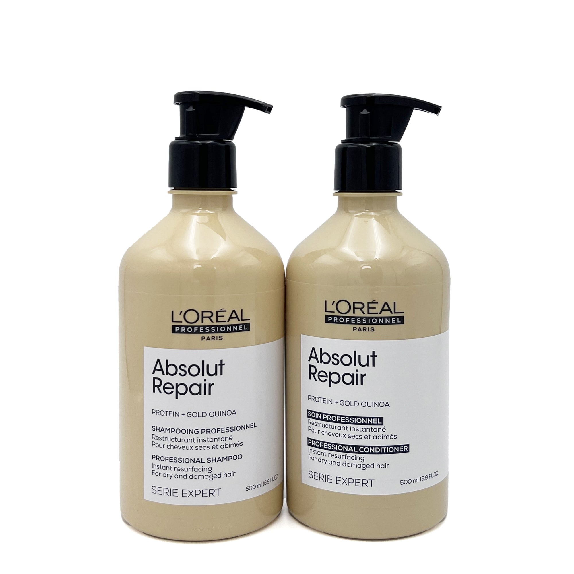 Loreal Serie Expert Absolut Repair Protein+Gold Quinoa Shampoo 10.1 oz 