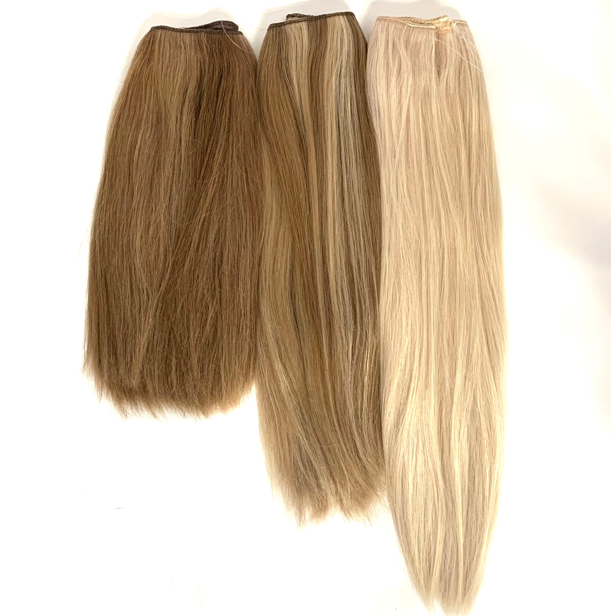 Human hair extensions top halo crown